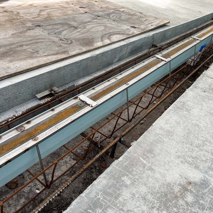 Custom Stainless Steel Trench/Channel Drain utilizing a negative hard foam forming system.  